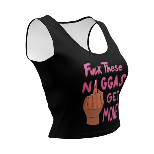 "Get Money" Top Black/ Pink